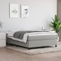vidaXL Giroletto a Molle con Materasso Grigio Chiaro 140x200cm Tessuto