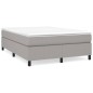vidaXL Giroletto a Molle con Materasso Grigio Chiaro 140x200cm Tessuto