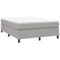 vidaXL Giroletto a Molle con Materasso Grigio Chiaro 140x200cm Tessuto