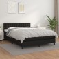 vidaXL Giroletto a Molle con Materasso Nero 140x190 cm in Similpelle