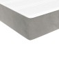 vidaXL Giroletto a Molle con Materasso Grigio Chiaro 100x200cm Velluto