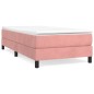 vidaXL Giroletto a Molle con Materasso Rosa 100x200 cm in Velluto
