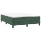 Giroletto a Molle con Materasso Verde Scuro 140x190 cm Velluto