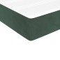 Giroletto a Molle con Materasso Verde Scuro 140x190 cm Velluto
