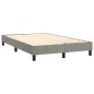 vidaXL Giroletto a Molle con Materasso Grigio Chiaro 120x200cm Velluto