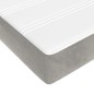 Giroletto a Molle con Materasso Grigio Chiaro 180x200cm Velluto
