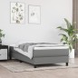 vidaXL Giroletto a Molle con Materasso Grigio Scuro 80x200 cm Tessuto