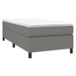 vidaXL Giroletto a Molle con Materasso Grigio Scuro 90x200 cm Tessuto