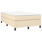 Giroletto a Molle con Materasso Crema 120x200 cm in Tessuto