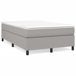 Giroletto a Molle con Materasso Grigio Chiaro 120x200cm Tessuto