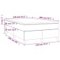 Giroletto a Molle con Materasso Grigio Chiaro 120x200cm Tessuto