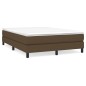 vidaXL Giroletto a Molle con Materasso Marrone Scuro 140x200cm Tessuto