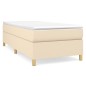 Giroletto a Molle con Materasso Crema 100x200 cm in Tessuto