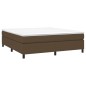 vidaXL Giroletto a Molle con Materasso Marrone Scuro 180x200cm Tessuto