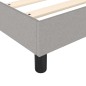 vidaXL Giroletto a Molle con Materasso Grigio Chiaro 200x200cm Tessuto