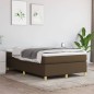vidaXL Giroletto a Molle con Materasso Marrone Scuro 120x200cm Tessuto