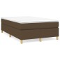 vidaXL Giroletto a Molle con Materasso Marrone Scuro 120x200cm Tessuto