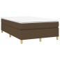 vidaXL Giroletto a Molle con Materasso Marrone Scuro 120x200cm Tessuto
