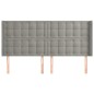 vidaXL Testiera ad Orecchio Grigio Chiaro 163x16x118/128 cm in Velluto vidaXL Testiera ad Orecchio Grigio Chiaro 163x16x118/128 cm in Velluto