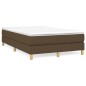 Giroletto a Molle con Materasso Marrone Scuro 120x200cm Tessuto