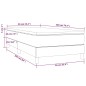 Giroletto a Molle con Materasso Marrone Scuro 90x200 cm Tessuto