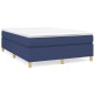 vidaXL Giroletto a Molle con Materasso Blu 140x200 cm in Tessuto