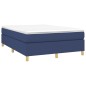 vidaXL Giroletto a Molle con Materasso Blu 140x200 cm in Tessuto