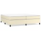 Giroletto a Molle con Materasso Crema 200x200 cm in Similpelle
