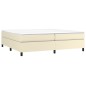 Giroletto a Molle con Materasso Crema 200x200 cm in Similpelle