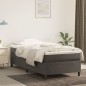vidaXL Giroletto a Molle con Materasso Grigio Scuro 80x200 cm Velluto