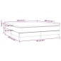 Giroletto a Molle con Materasso Marrone Scuro 160x200cm Tessuto