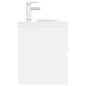 Mobile da Bagno con Lavabo Integrato Bianco in Truciolato Mobile da Bagno con Lavabo Integrato Bianco in Truciolato