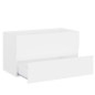 Mobile da Bagno con Lavabo Integrato Bianco in Truciolato Mobile da Bagno con Lavabo Integrato Bianco in Truciolato