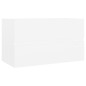 Mobile da Bagno con Lavabo Integrato Bianco in Truciolato Mobile da Bagno con Lavabo Integrato Bianco in Truciolato