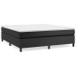 vidaXL Giroletto a Molle con Materasso Nero 180x200 cm in Similpelle