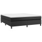 vidaXL Giroletto a Molle con Materasso Nero 180x200 cm in Similpelle