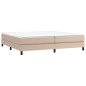 vidaXL Giroletto a Molle con Materasso Cappuccino 200x200cm Similpelle