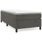 vidaXL Giroletto a Molle con Materasso Grigio Scuro 90x190 cm Velluto