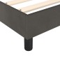 vidaXL Giroletto a Molle con Materasso Grigio Scuro 90x190 cm Velluto
