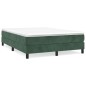 vidaXL Giroletto a Molle con Materasso Verde Scuro 140x200 cm Velluto