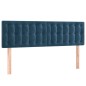Giroletto a Molle con Materasso Blu Scuro 140x200 cm in Velluto