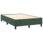 Giroletto a Molle con Materasso Verde Scuro 120x200 cm Velluto