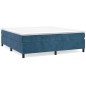 vidaXL Giroletto a Molle con Materasso Blu Scuro 180x200 cm in Velluto