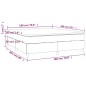vidaXL Giroletto a Molle con Materasso Blu Scuro 180x200 cm in Velluto