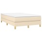Giroletto a Molle con Materasso Crema 120x200 cm in Tessuto