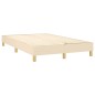 Giroletto a Molle con Materasso Crema 120x200 cm in Tessuto