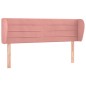 vidaXL Testiera ad Orecchio Rosa 147x23x78/88 cm in Velluto vidaXL Testiera ad Orecchio Rosa 147x23x78/88 cm in Velluto