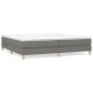 Giroletto a Molle con Materasso Grigio Scuro 200x200 cm Tessuto