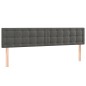 Giroletto a Molle con Materasso Grigio Scuro 200x200 cm Velluto