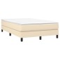 vidaXL Giroletto a Molle con Materasso Crema 120x200 cm in Tessuto